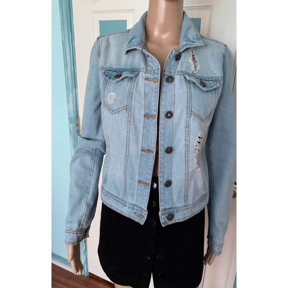 HWY Jeans Light Blue Denim Jean Jacket Size: Med - Picture 2 of 15